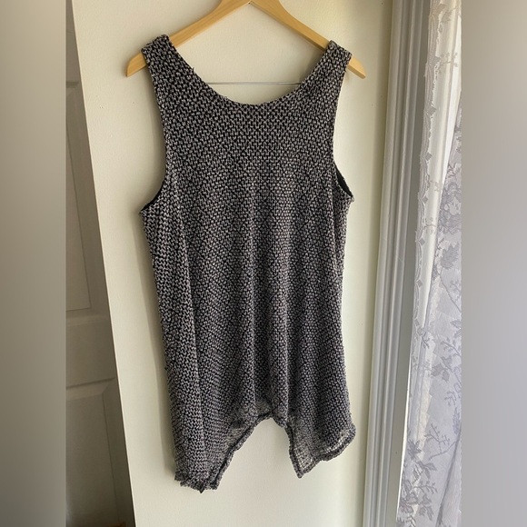 Lane Bryant Sequin Black & White Sleeveless Tunic Top Long Size 18 20 - Picture 5 of 5